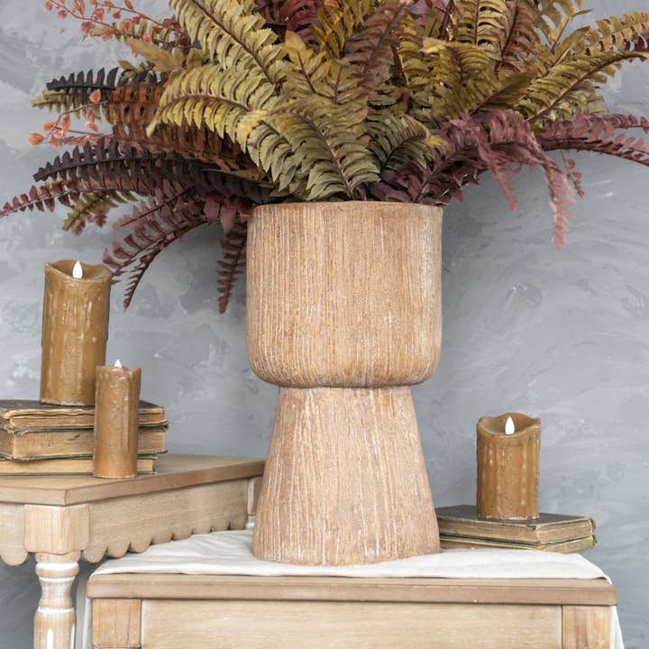 16" KERAMIKVASEN IN HOLZOPTIK für den Großhandel von Ragon House