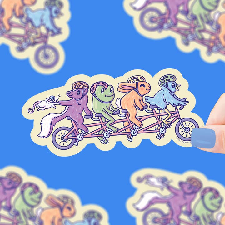 Turtle's Soup - Wholesale Sticker - Biking Critters | Bike | Nature | Wildlife | Vinyl Sticker