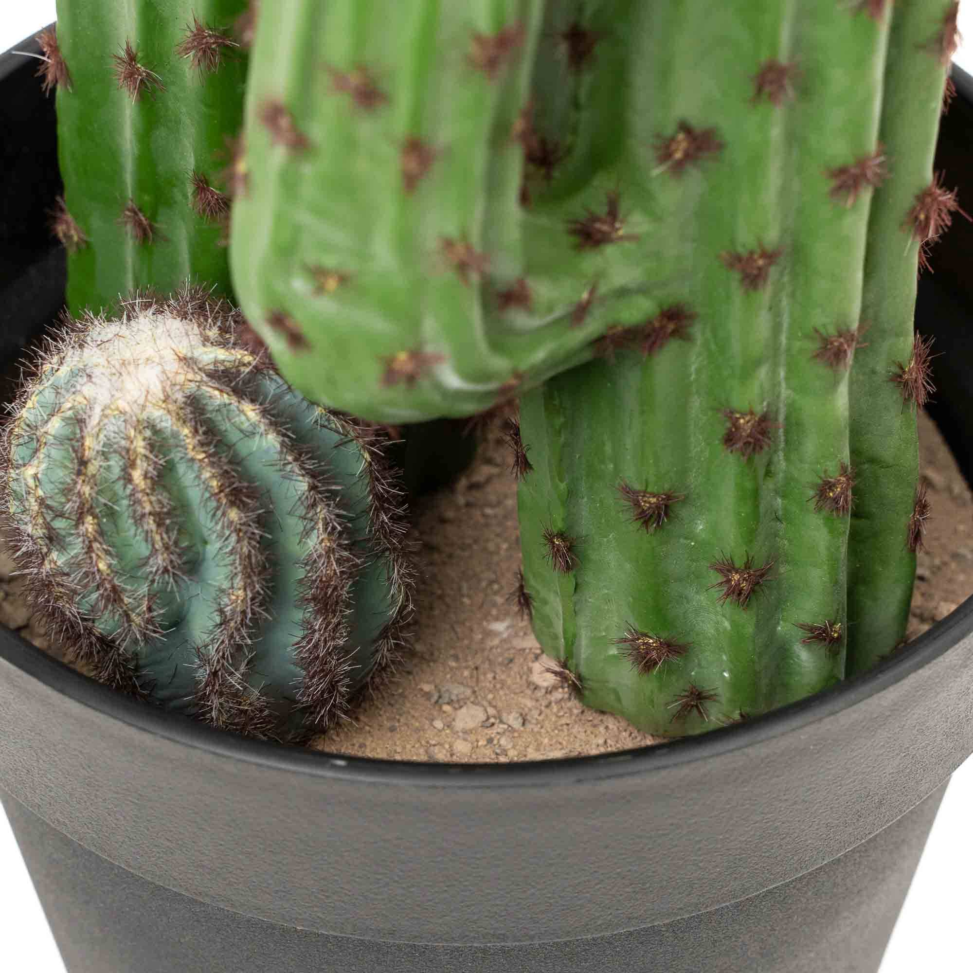 Portofino International Trading, USA - Wholesale Artificial Plant - Faux Saguaro Cactus with Plastic Pot 28"5