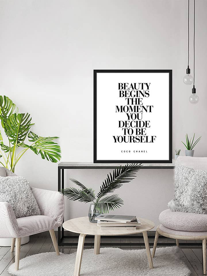 Skønhed af Coco image. Væg kunsttryk med ramme. for engroshandel hos Any Image