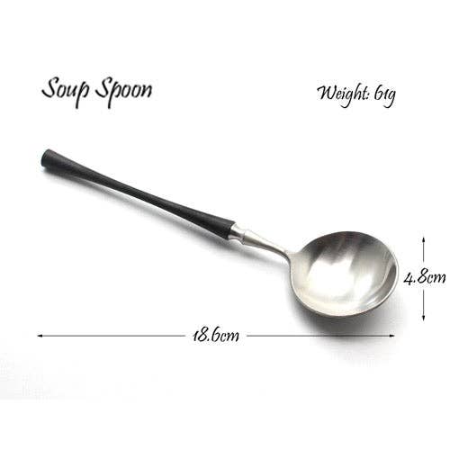 Gohobi （We cover U.S. import duties） – Conjunto de talheres variados por atacado – Gohobi Japanese Vintage Aço Inoxidável Lavado em Pedra Preto Ha4