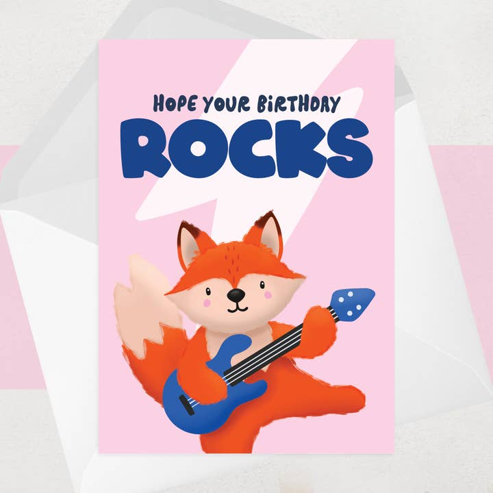 Rock n Roll Birthday Card For Her, Girl - Cute Music Cards for wholesale by OCD Greeting Cards