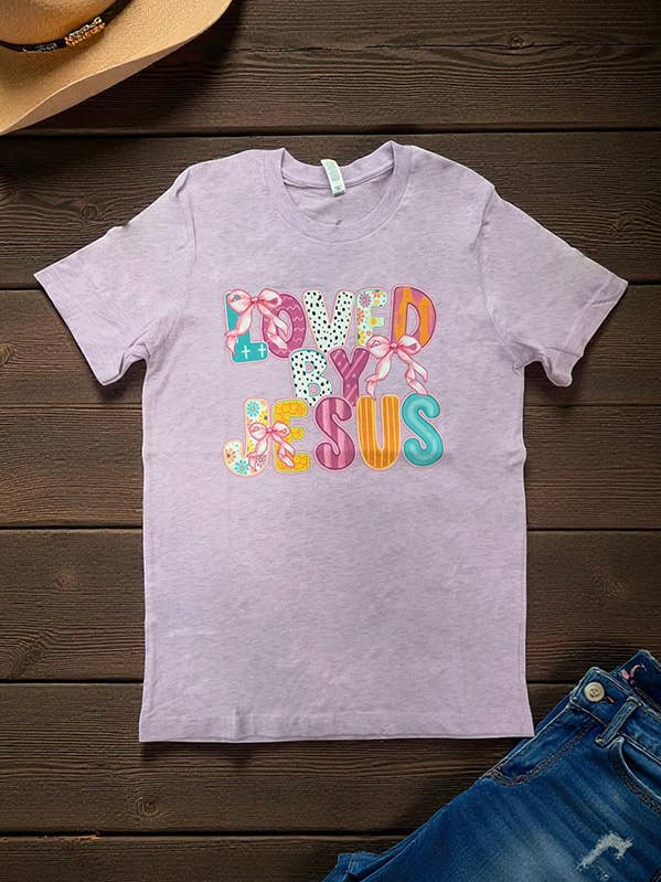 BC DTF LOVED BY JESUS TSHIRTS, TEES, T-SHIRTS, for wholesale by L&B Life