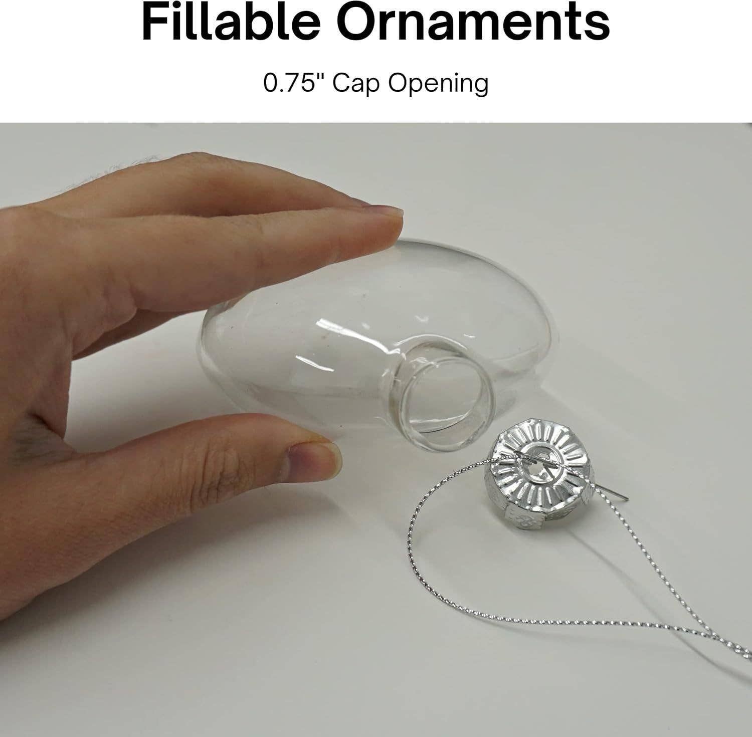 4E's Novelty - Wholesale Artificial Christmas Tree - 4E's Clear Fillable Ornaments - 12 Pack 80mm DIY Craft Decor1