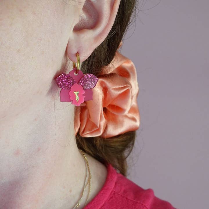 Girlfetti - Wholesale Dangle Earrings - Orchid Acrylic Dangle Earrings5