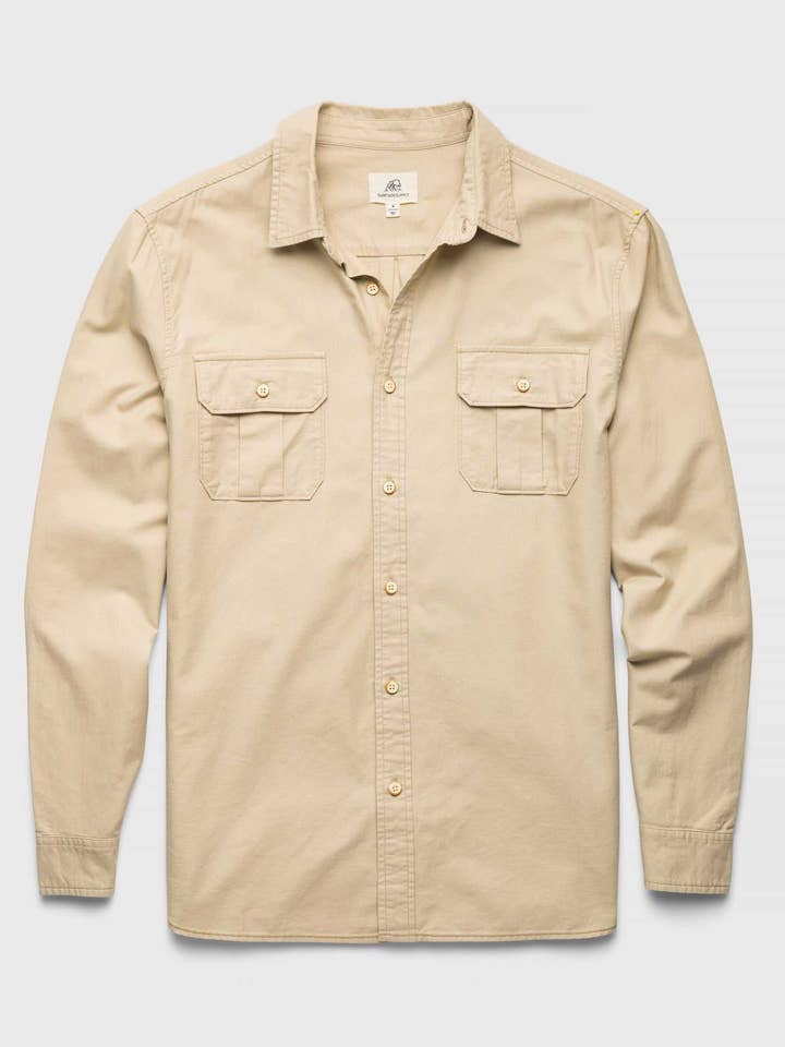 Barry Utility Shirt - Khaki for wholesale on Faire
