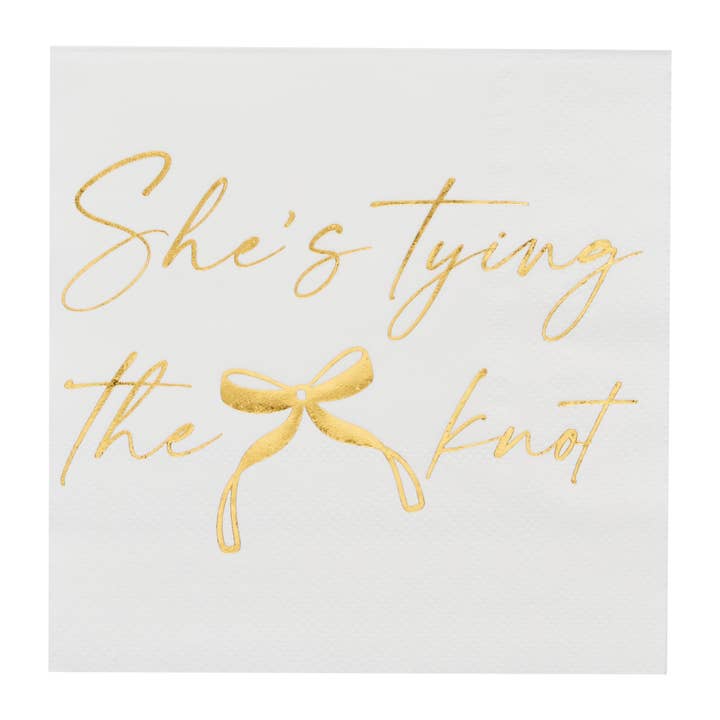 Servilletas de cóctel "She's tying the Knot" /26 unidades para venta al por mayor de Sophistiplate