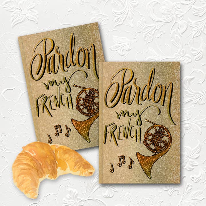 French Horn Journal | Lined Notebook for French Horn Players for wholesale by Gilded Iris Designs, LLC