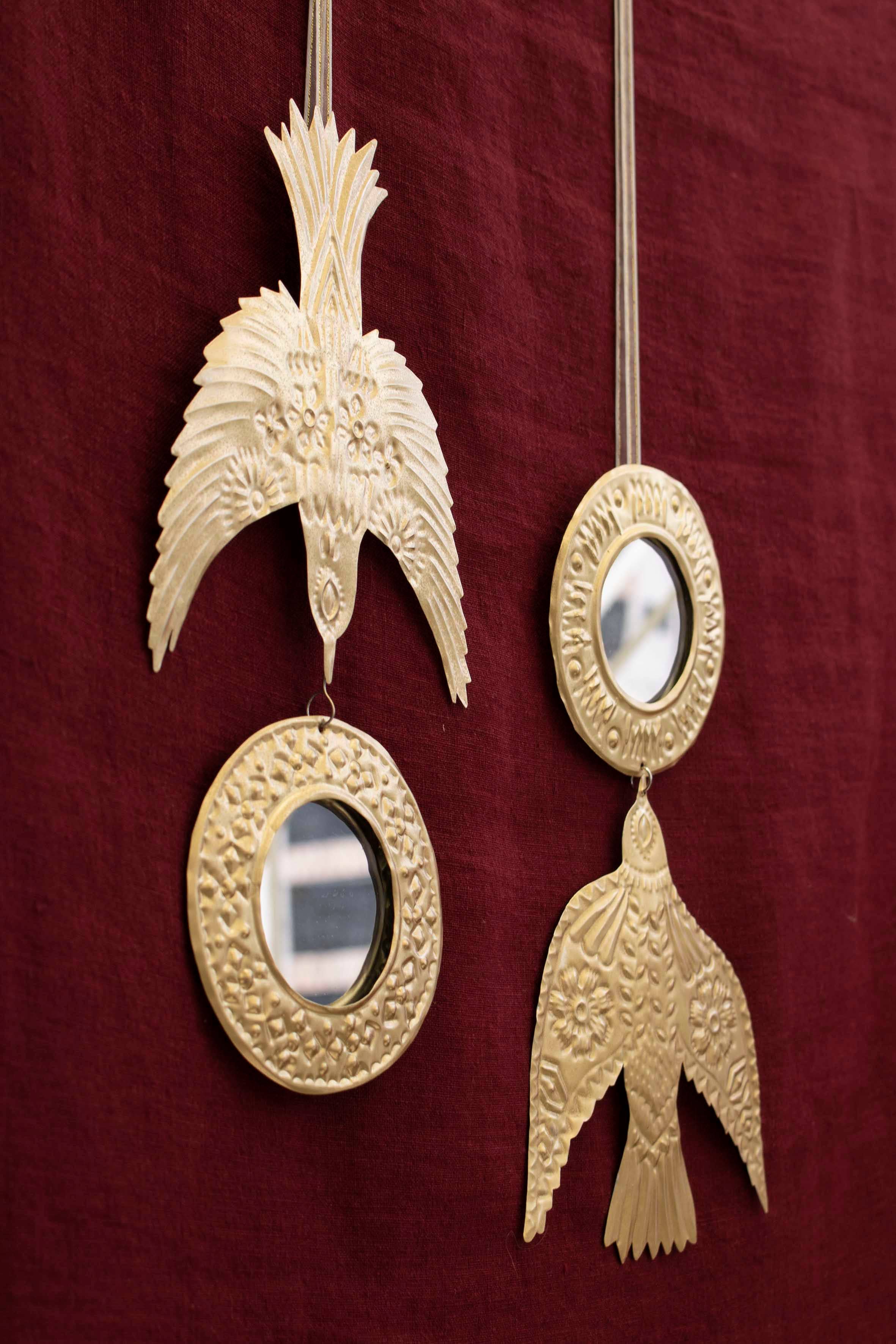 P.I.Project America - Vendita all'ingrosso Nappa decorativa/decorazione murali - Milagros messicani - Uccelli dorati - ornamento in latta1