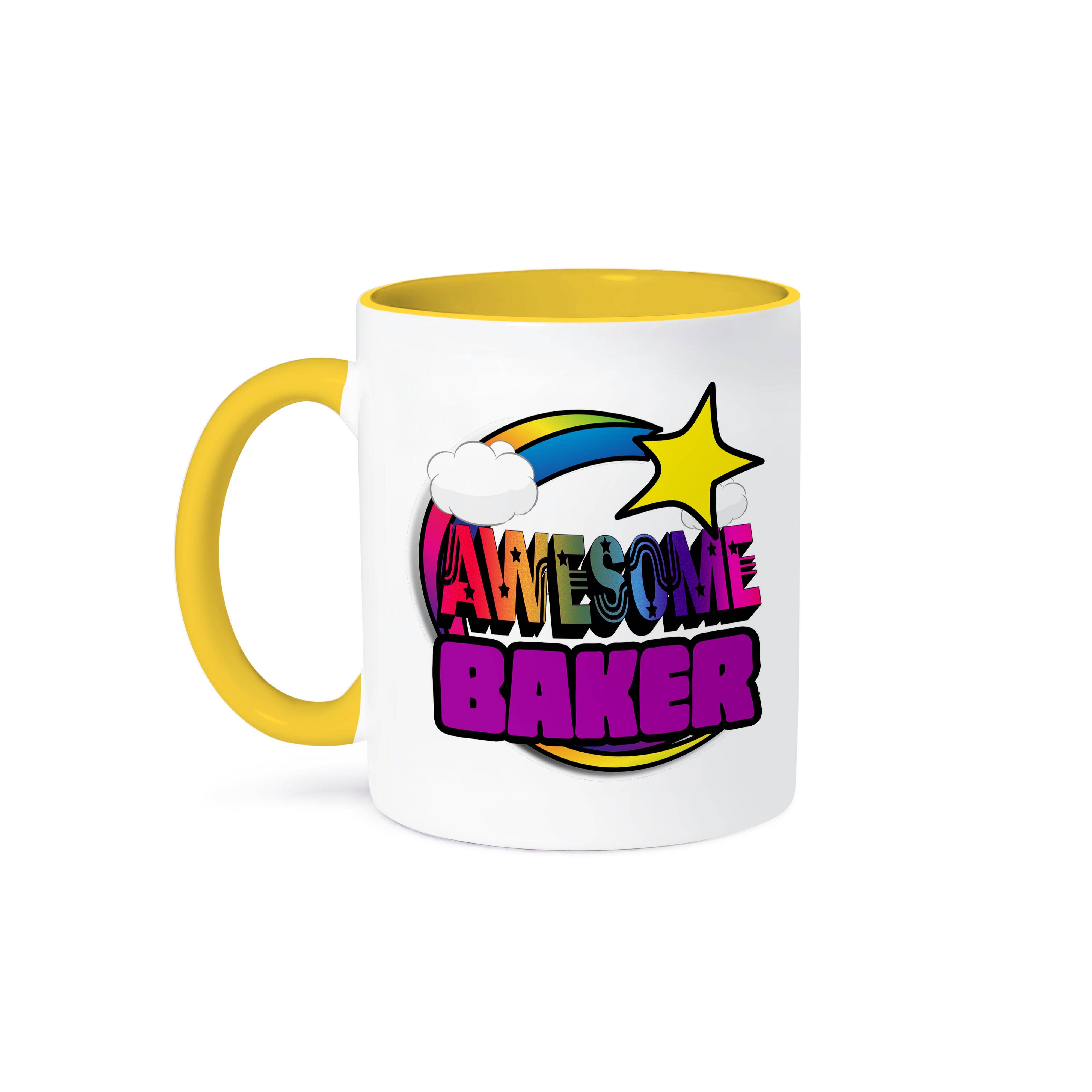 3dRose - Wholesale Coffee Mug - 3dRose, Shooting Star Rainbow Awesome Baker, Mug0