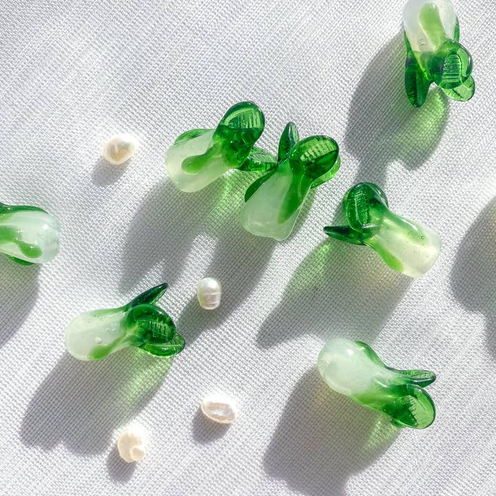 Lotus Haus Studio - Wholesale Huggie Earrings - Bok Choy Huggies5