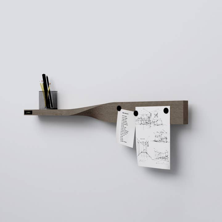 Lawa Design - Wholesale Knife Storage - Twist Shelf Smoked Oak - wooden magnetic knive board3