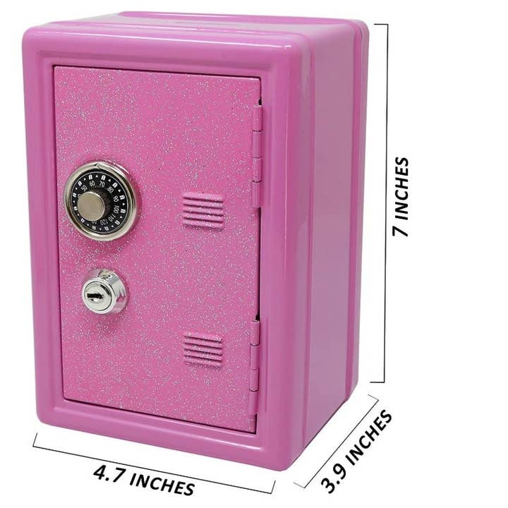 Play N Party - Wholesale Money/Piggy Bank - Kids & Baby - Kids Glitter Safe Bank - Mini Locker with Glitter3
