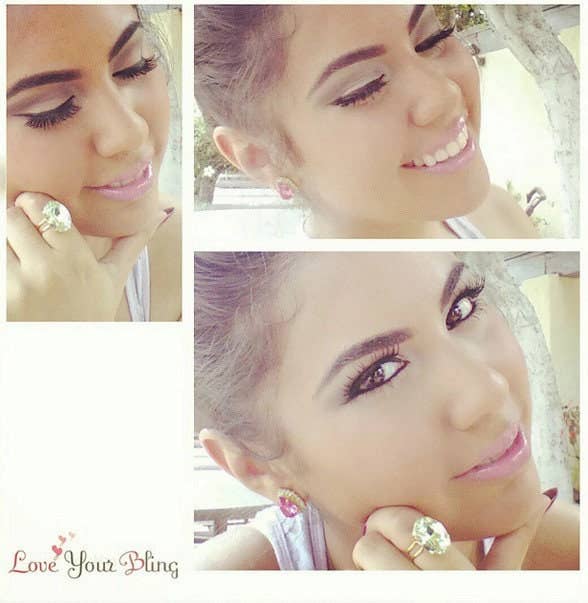 Love Your Bling® - Wholesale Cocktail/Statement Ring - Mint Green Oval Crystal Cocktail Ring - chrysolite2