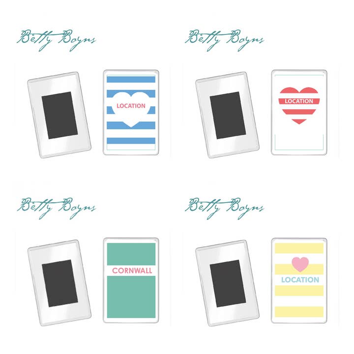 HEART MY LOCATION FRIDGE MAGNET
Request any location name for wholesale by Betty Boyns Designs
