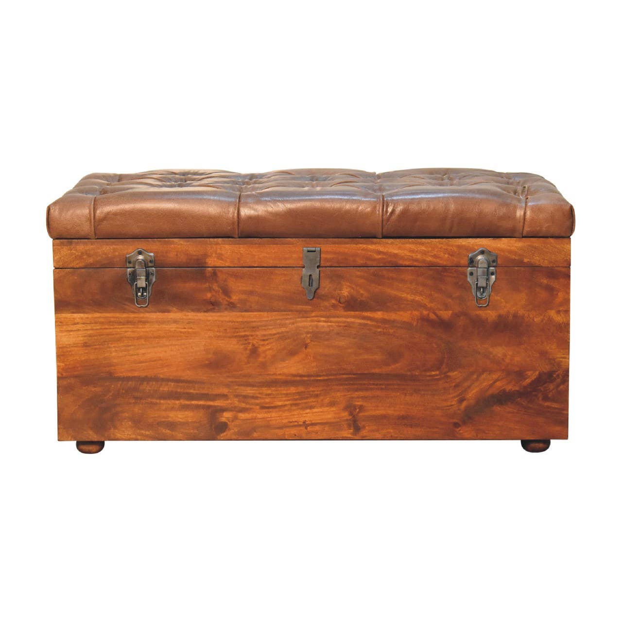 Artisan Furniture - Wholesale Cabinet - Buffalo Hide Chestnut Storage Trunk0