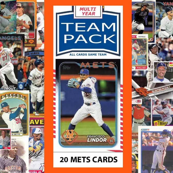 20 Card Multiyear Baseball Team Pack New York Mets 2025 2024 for wholesale by C And I Collectables