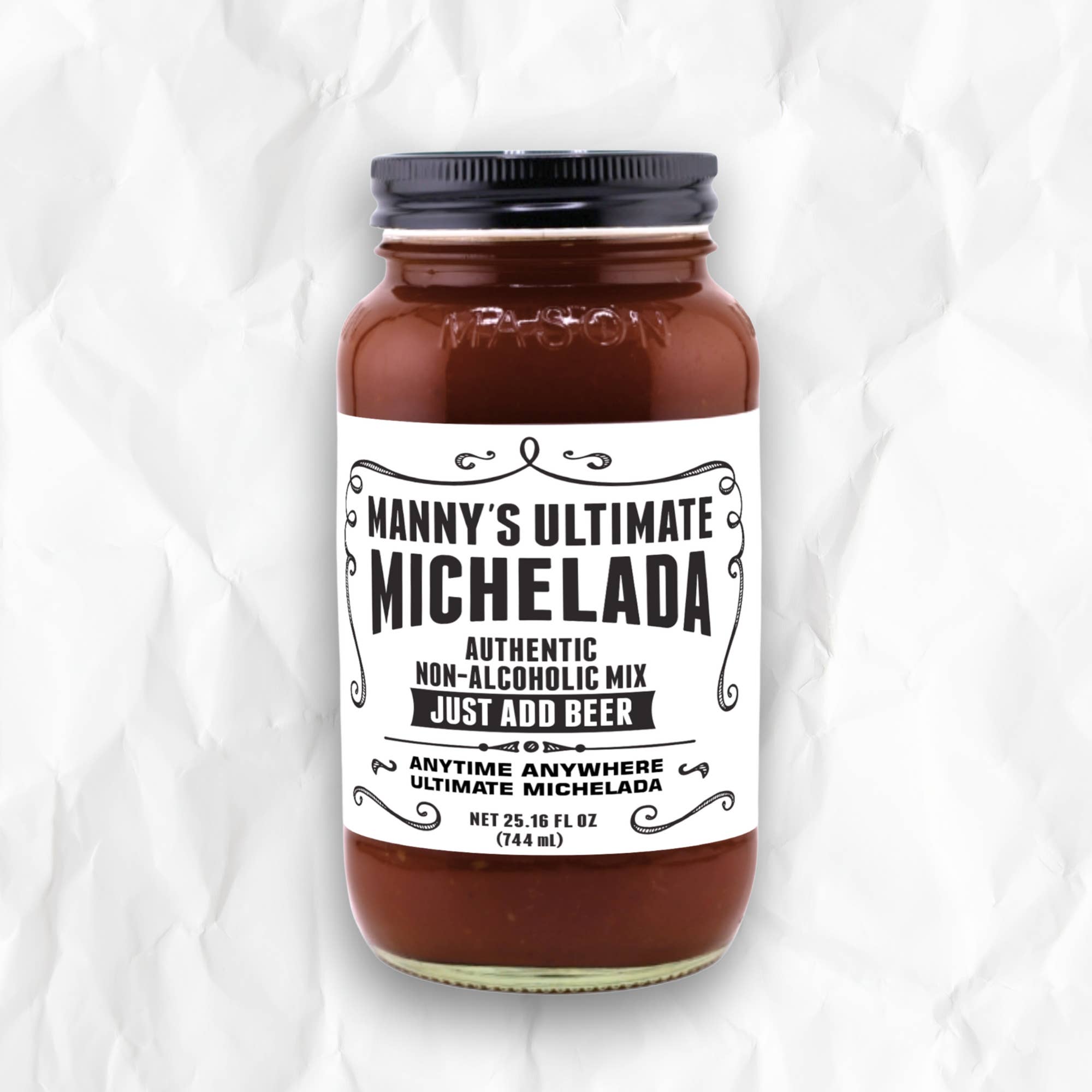 Manny's Ultimate Mixes - Wholesale Cocktail Mix/Syrup - 25oz JAR MANNY'S MICHELADA AUTHENTIC NON-ALCOHOLIC MIX