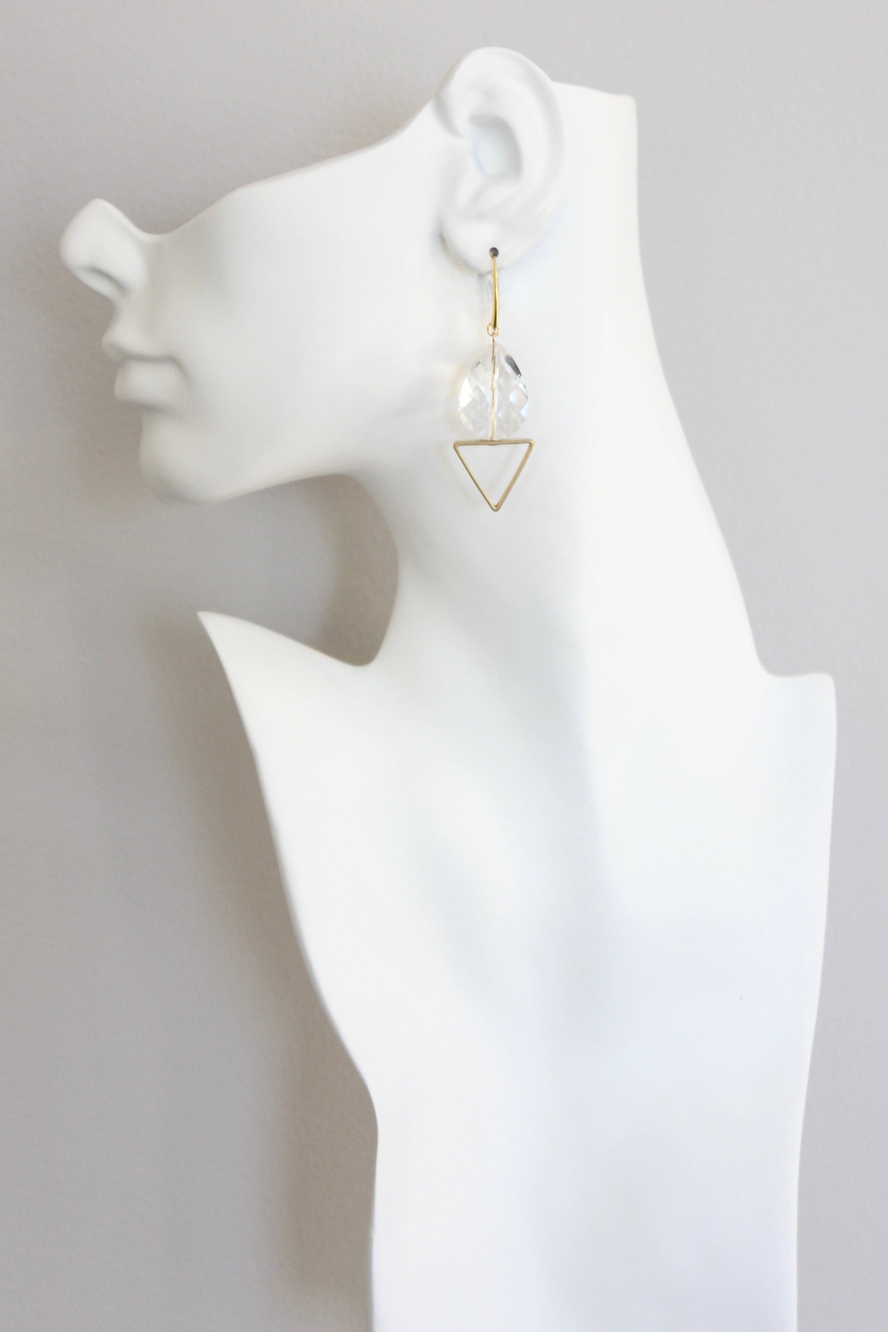 David Aubrey Jewelry - Wholesale Dangle Earrings - ISLE24 Crystal and brass earrings1