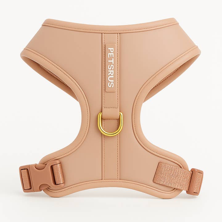 Adjustable No Pull Dog Harness, Beige Rose Gold for wholesale by PETsRUS