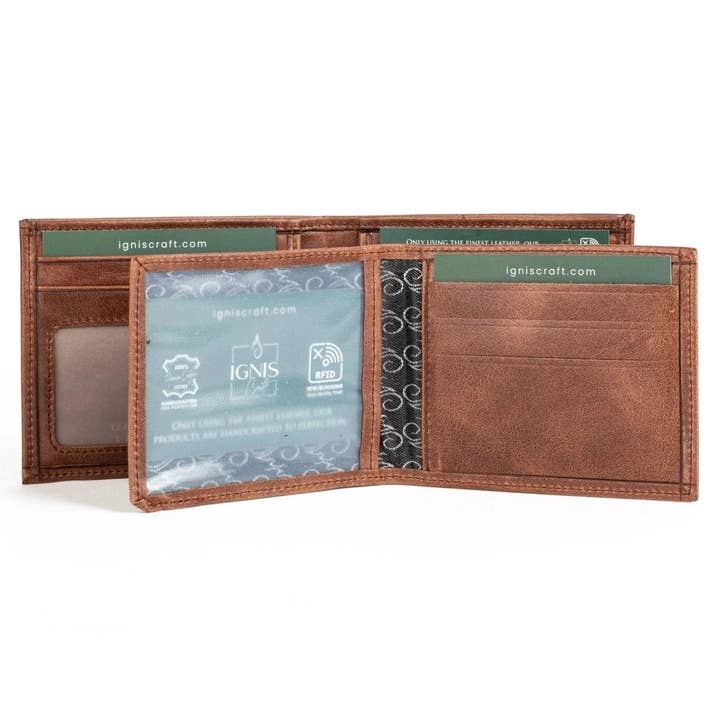 Mens Leather Wallet | Essential Dynamic Agate for wholesale by Revoba LLC
