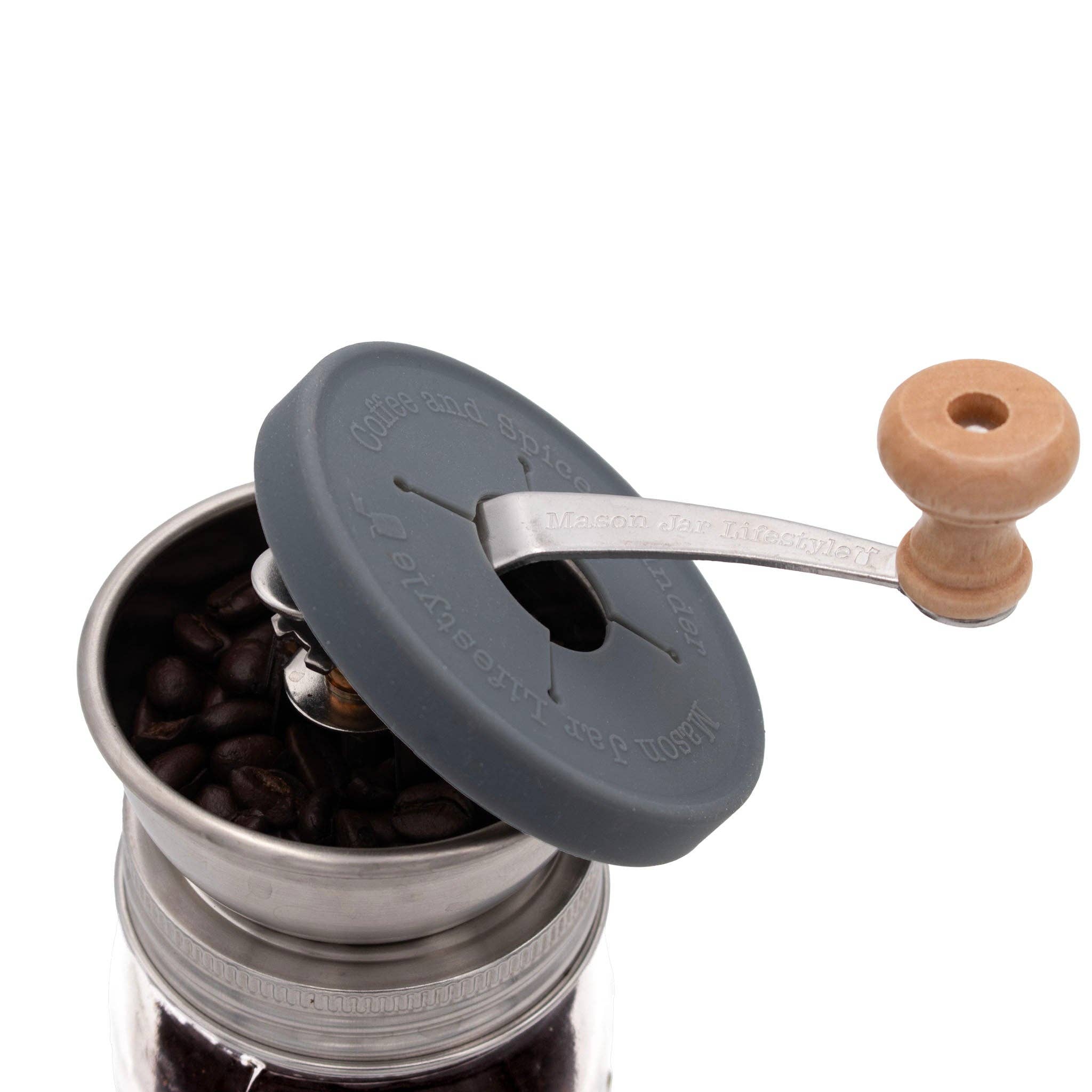 Mason Jar Lifestyle - Wholesale Coffee Grinder - Coffee and Spice Grinder Lid for Mason Jars9