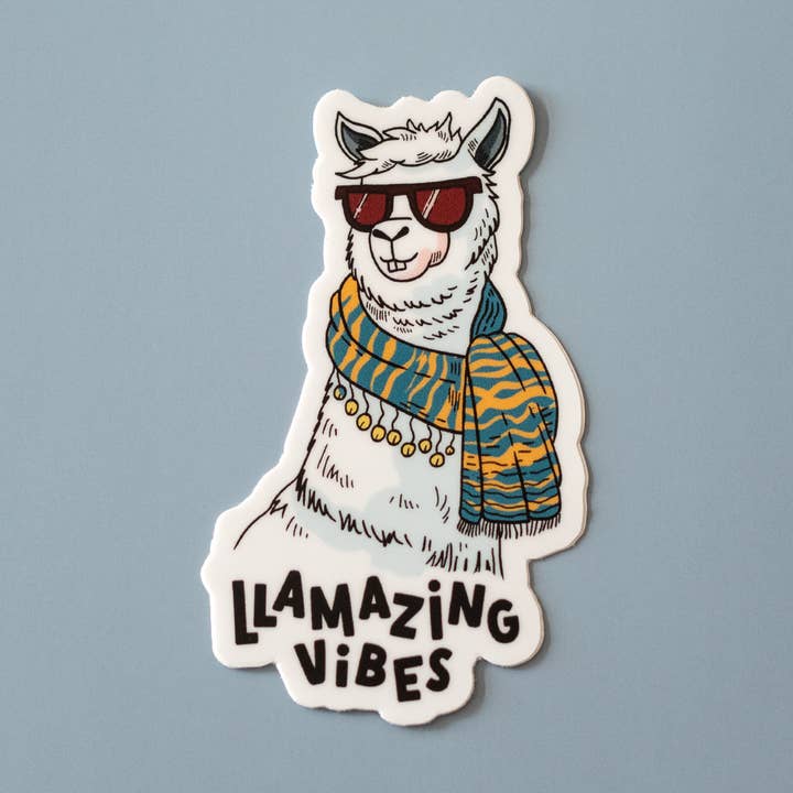 Autocollant Cool Llama pour la vente par RippleSplash Studio