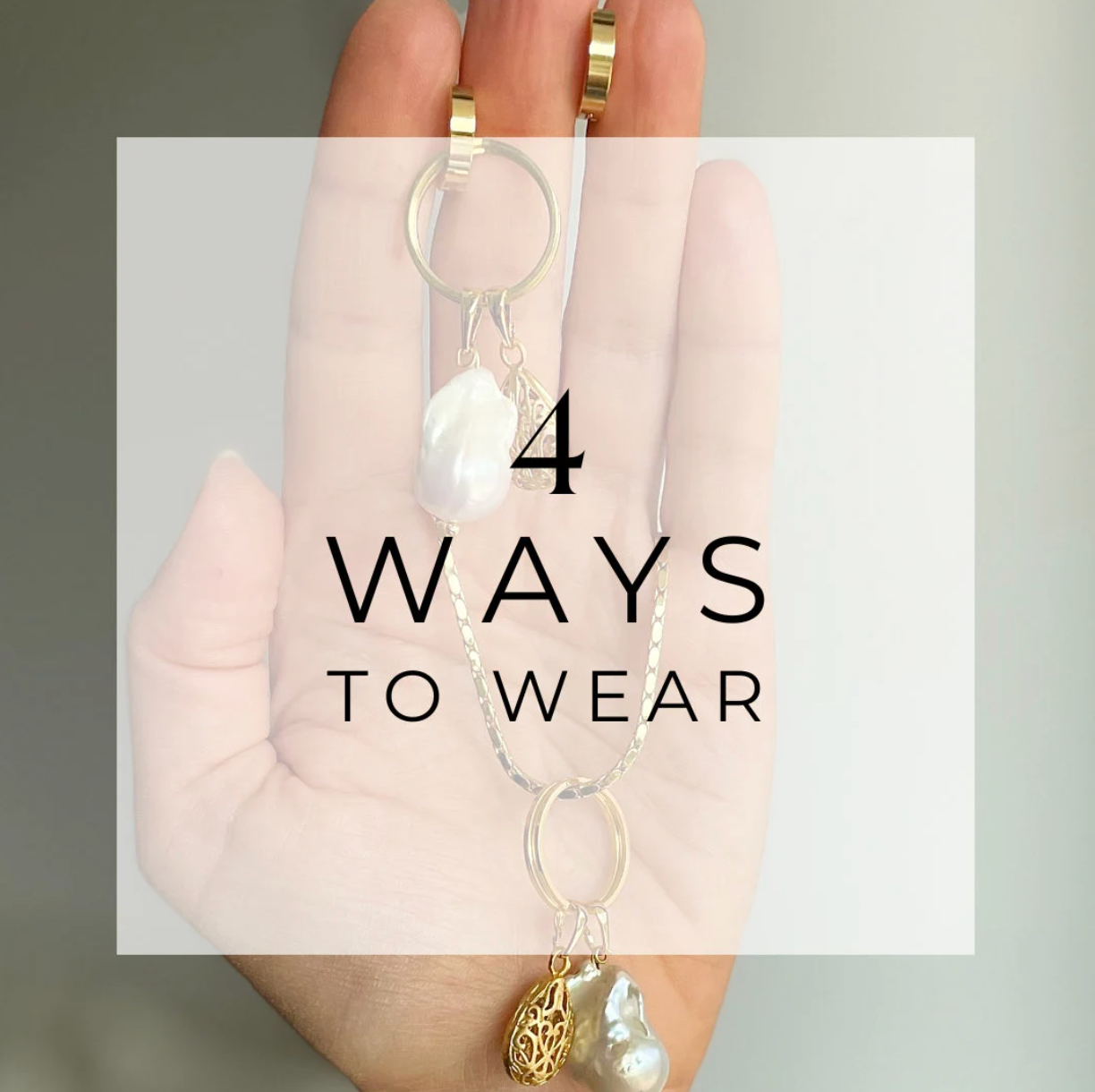 WILYMI Jewelry Co - Vente Boucles d'oreilles pendantes - Créoles baroques multifonctions CLARITY avec perles | Doré11