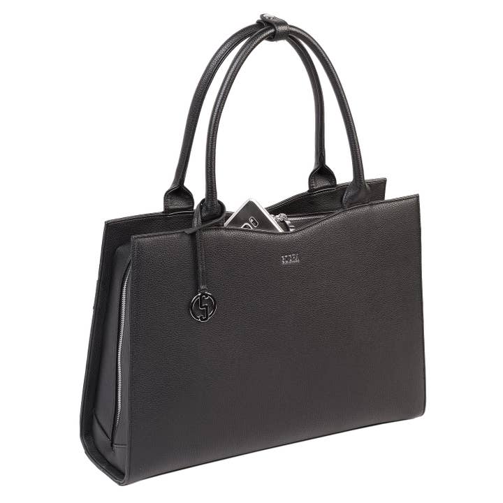 Socha - Venta al por mayor Bolsa de portátil - Mujer - Bolsa para ordenador portátil/bolsa de negocios para mujer - negro recto de 15 pulgadas10