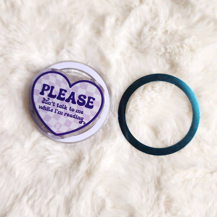 The Bean Workshop - Wholesale Phone/Tablet Stand - Please Don't Talk To Me While I'm Reading Magnetic Kindle Grip or Phone Holder3