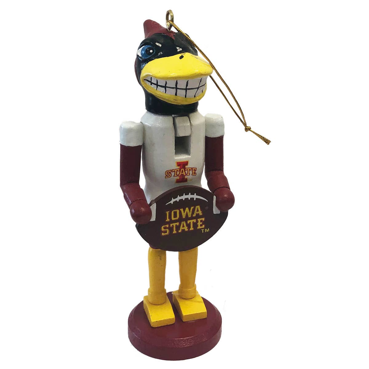 Santa’s Workshop Inc. - Wholesale Ornament - 6” Iowa State Football Nutcracker Ornament0