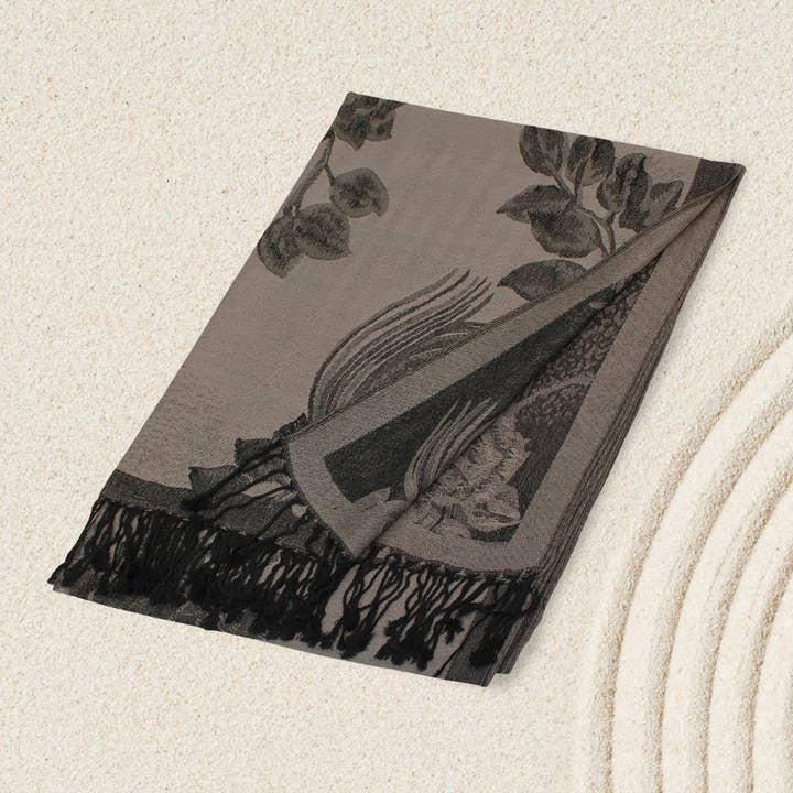 Sensibling Corp. - Wholesale Scarf – Women's - Rose Floral Pashmina Reversible Scarf Shawl61