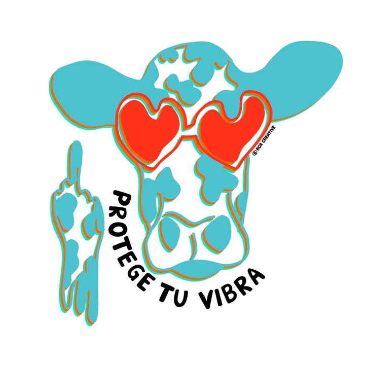 Protege Tu Vibra Sticker for wholesale by RCR Creative