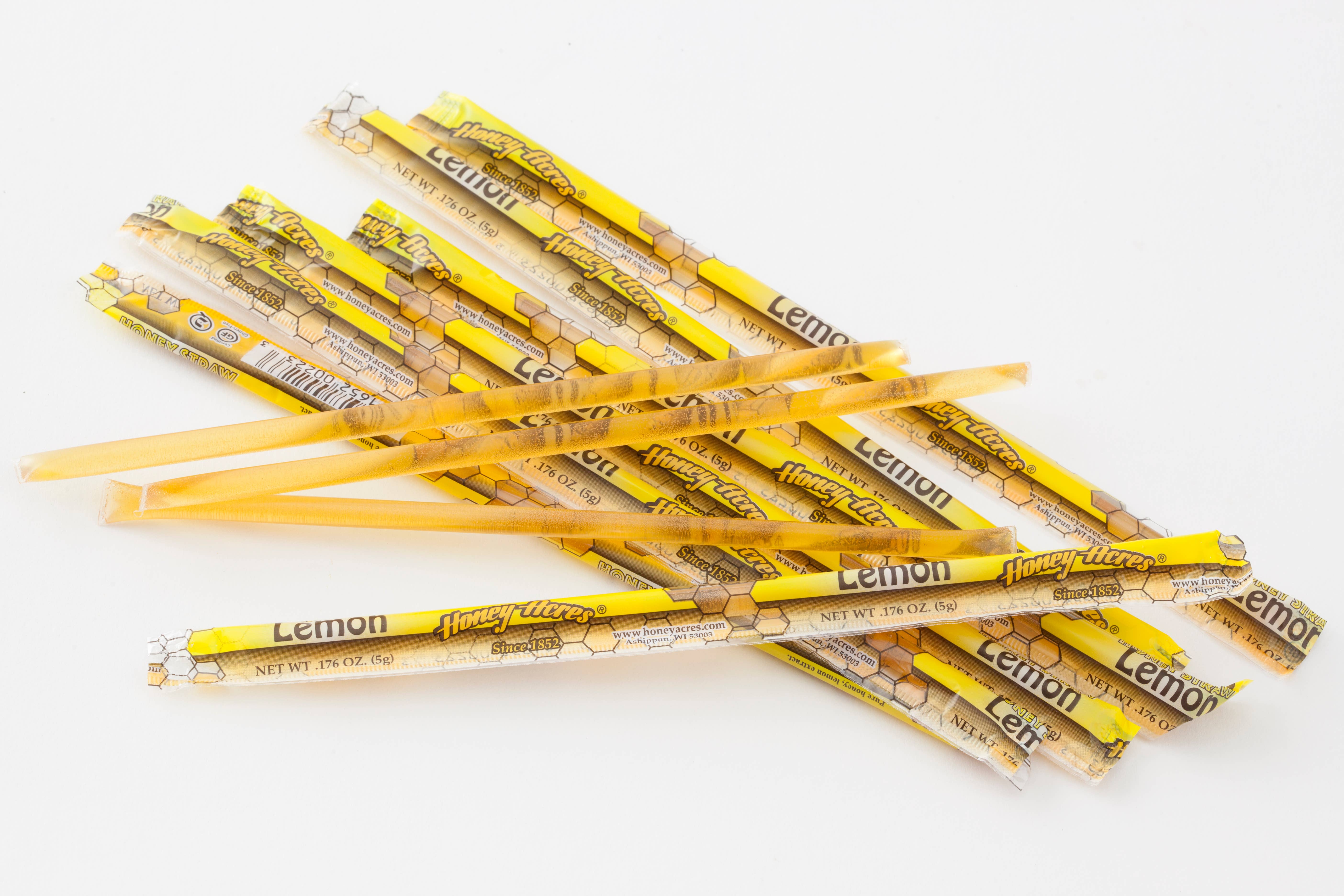 Honey Acres Inc. - Wholesale Honey - Honey Straws - Lemon - 100ct Box2