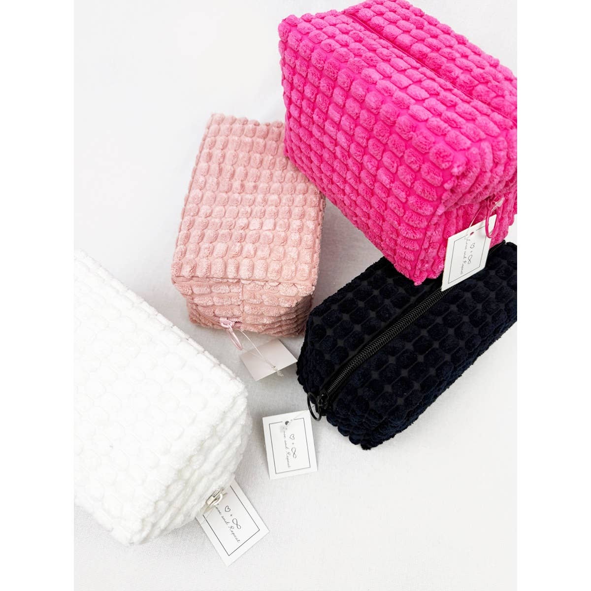 Love and Repeat - Wholesale Makeup/Cosmetic Bag - Soft Puff Textured Light Weight Cosmetic Bag8