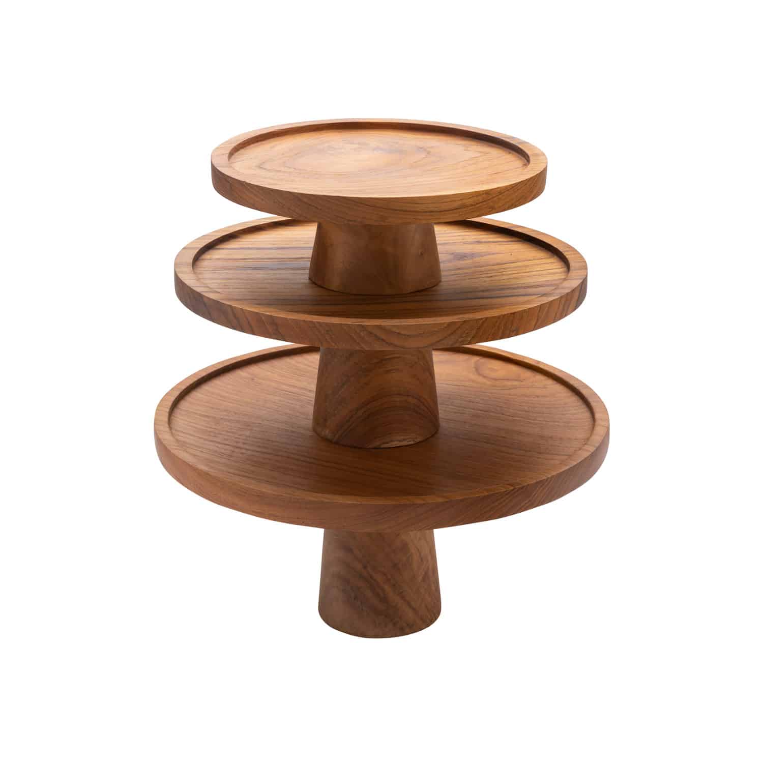 Natural Brown Cake Stand Reclaimed for wholesale on Faire3