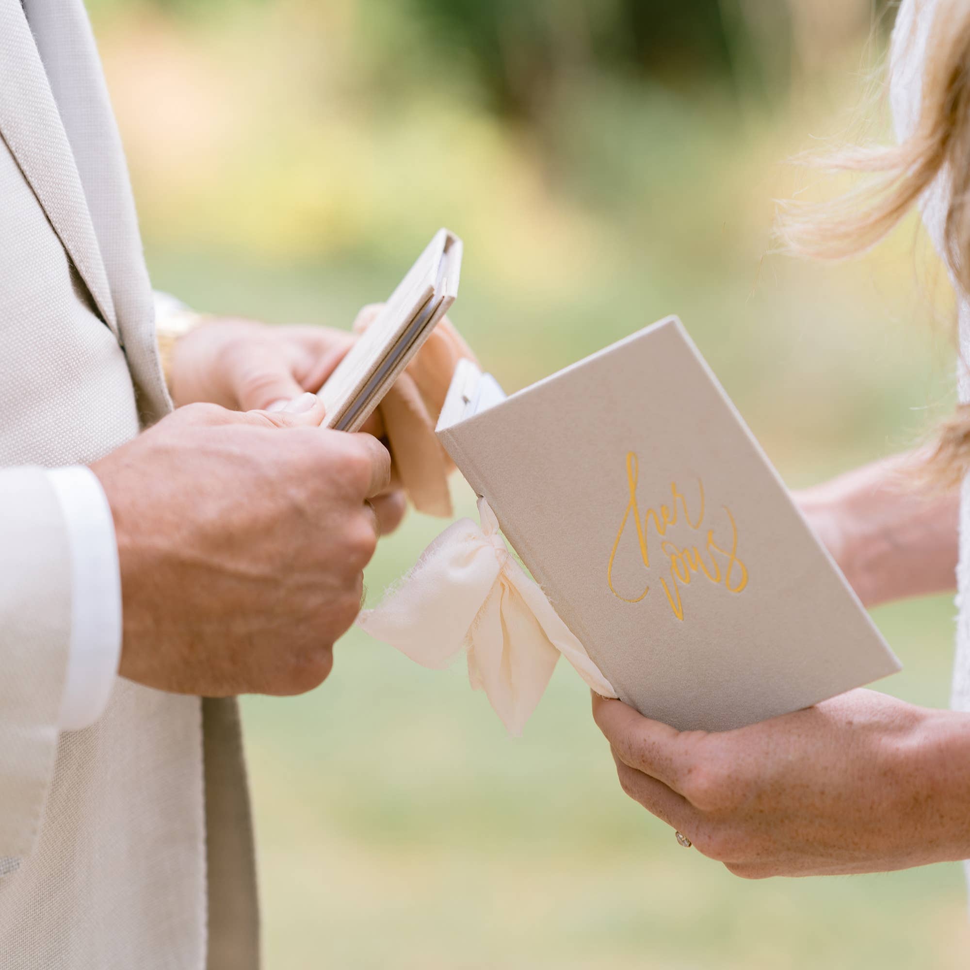 Everbae - Wholesale Journal/Diary - Velvet Hardcover Wedding Vow Books with Silk Ribbon14