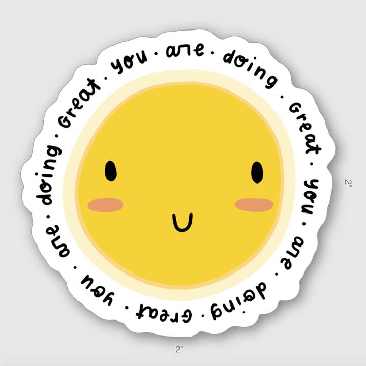 Empowering Sunshine - Adesivo in vinile per la vendita all'ingrosso da parte di Jenipher Lyn / Nightly Doodles