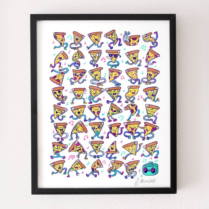 Pizza Party Print voor wholesale door Party Mouse Studio