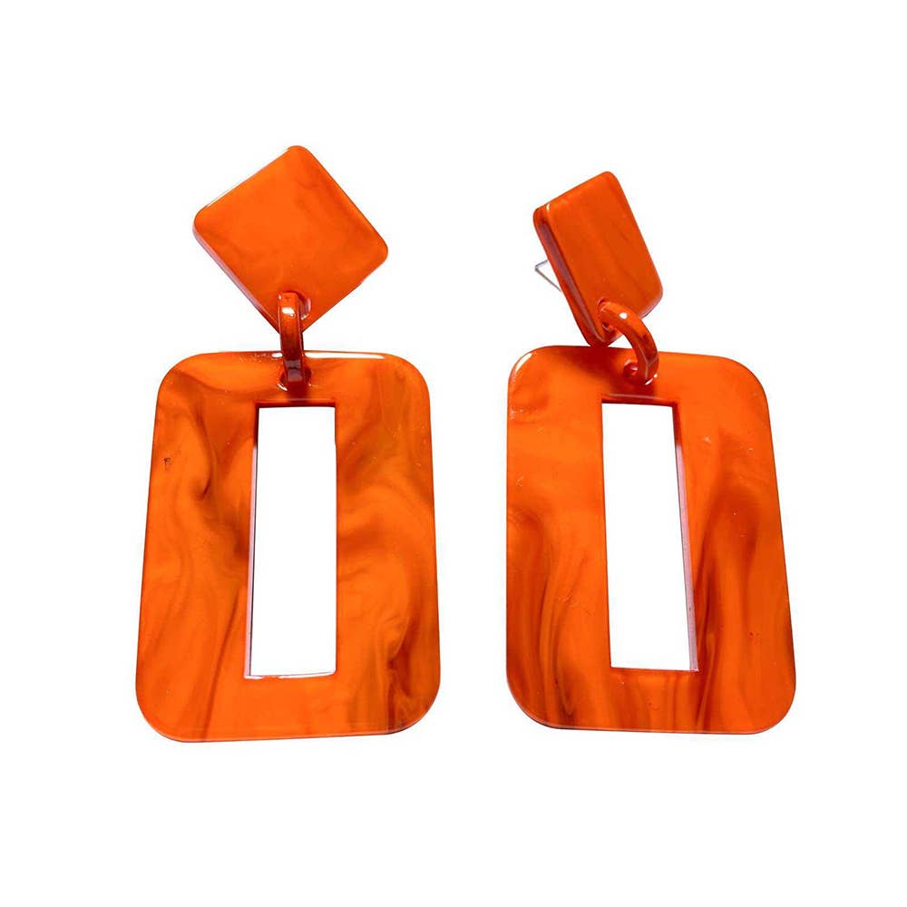 Domoflor s.l - Wholesale Pendant/Charm Necklace - Retro Acrylic Earrings with Geometric Design and Details5