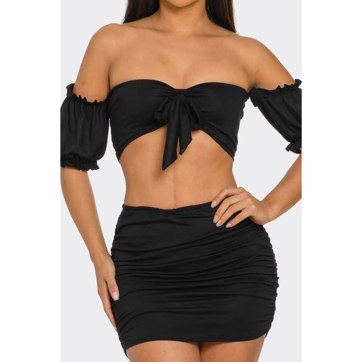 Plus Size Set Kjol Under Kort Skort Kort Top för wholesale av SEXY STAR DESIGN INC