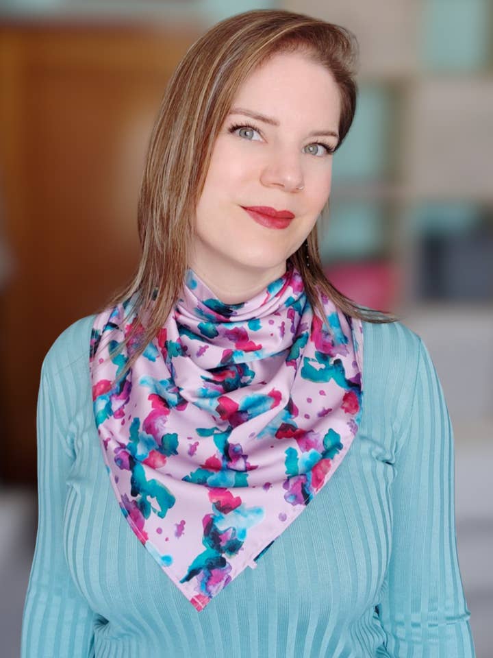 Lila Waterverf Grote Sjaal voor wholesale door Rodal Studio