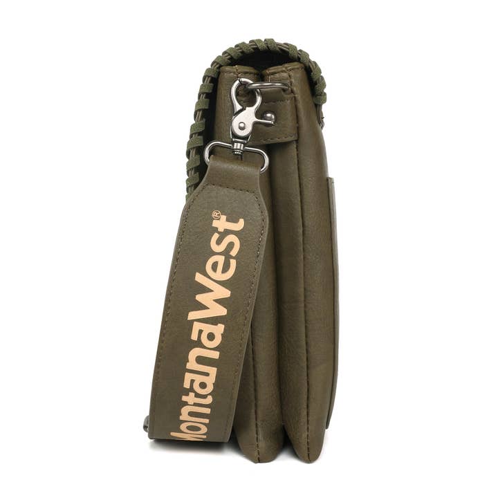 CandBBaby – Engroshandel Crossbodytaske - Dame – Montana West Crossbody-tasker til kvinder med to rum Western Crossbody-taske med printet guitarrem4