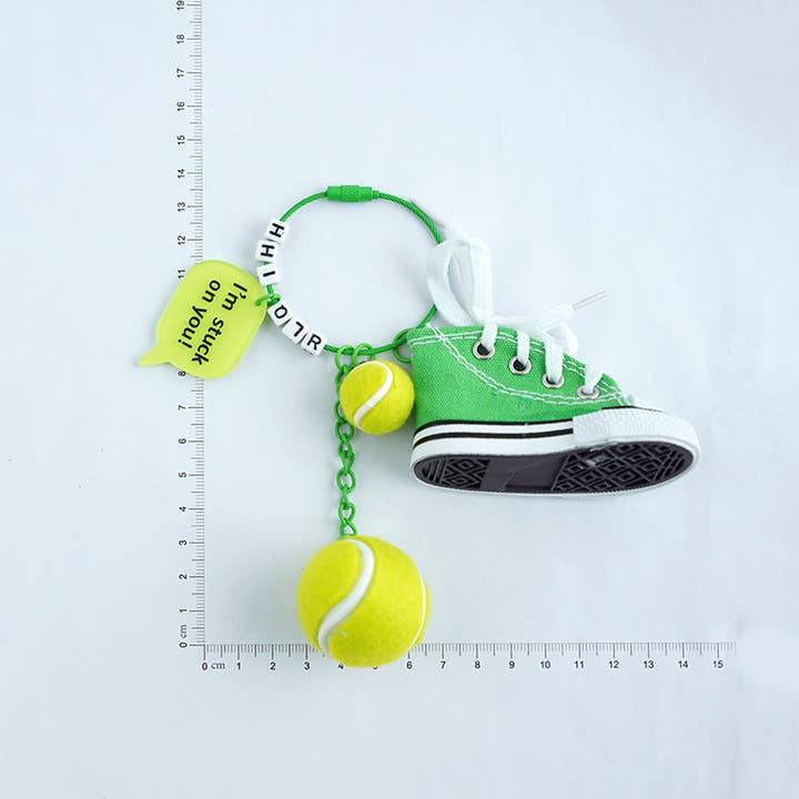 MKS America - Wholesale Keychain - Women's - Tennis Racket Mini Canvas Shoe Keychain4