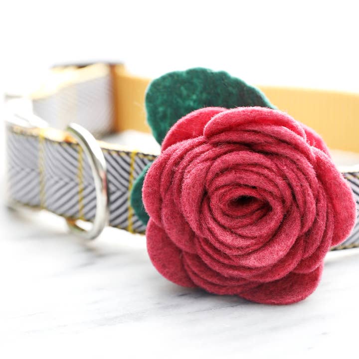 Mimi Green - Wholesale Pet Collar - Dog - Dog Collar Rose Flower