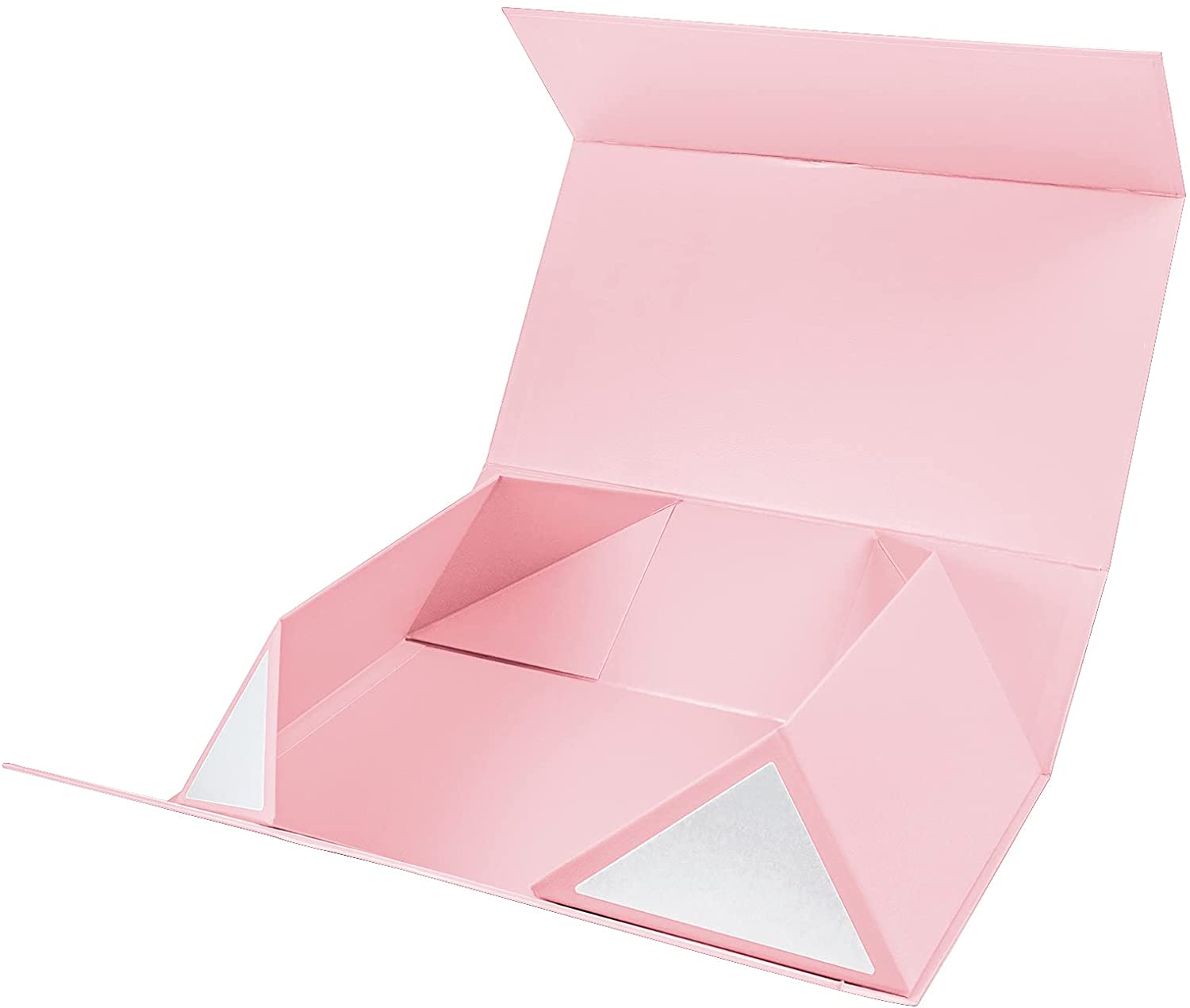 LA Ribbons Wholesale - Wholesale Gift Box - 14" x 9" x 4.3" Collapsable Gift Box w/ Magnetic Square Flap Lid | Pink1