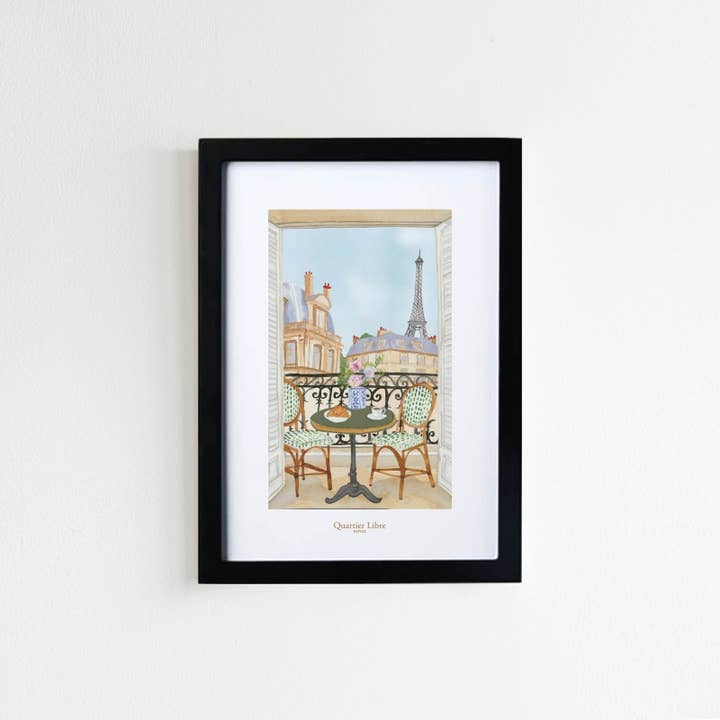 A5 poster P'tit Dej in Paris Quartier Libre for wholesale by Quartier Libre Papier