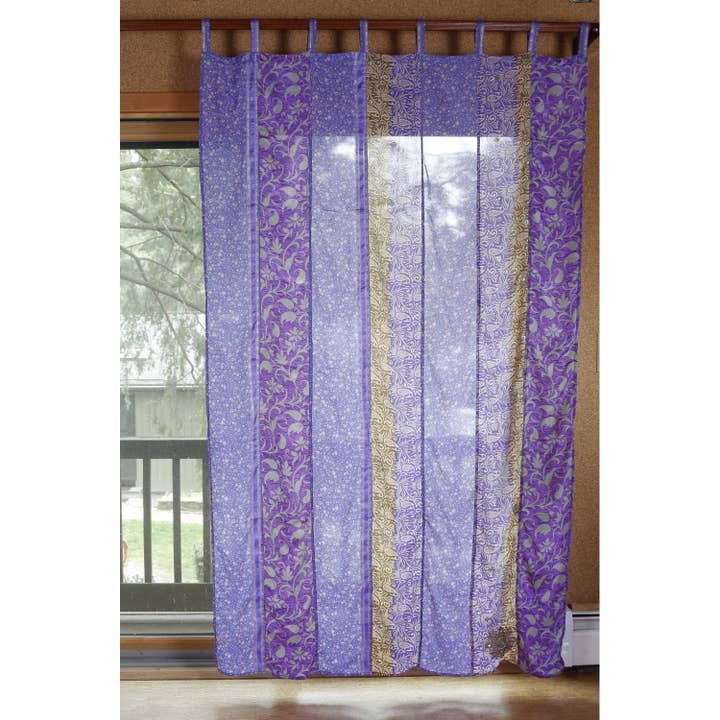Sunshine Joy - Wholesale Curtain - Assorted Sari Patchwork Curtains 54 x 86 Inches