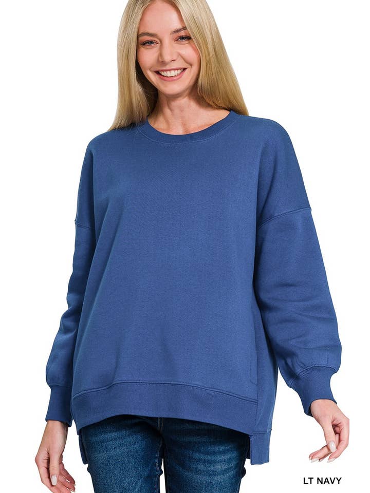 Vanilla Monkey - Wholesale Sweatshirt - Women's - Fleece Hi-low Boyfriend Sweatshirts With Pocket9