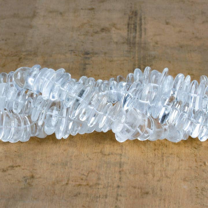 The Bead Traders - Wholesale Beads - Crystal Quartz Long Chips 7.5 inch 50 beads